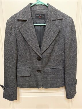 Women's Gray Glen Plaid Tailored Blazer. Size 8. 
Sold as is. No size label.